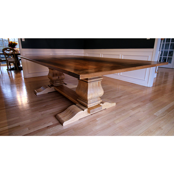Osborne Wood Products 71 1/2 x 44 1/2 Timeless Trestle Table in Red Oak PK 1143O